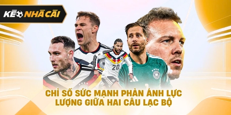  chỉ số sức mạnh phản ánh lực lượng giữa hai câu lạc bộ